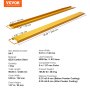 VEVOR Pallet Fork Extensions, 96" Length 5.5" Width, Heavy Duty Carbon Steel Fork Extensions for Forklifts, 1 Pair Forklift Extensions, Industrial Forklift Fork Attachments for Forklift Truck, Yellow