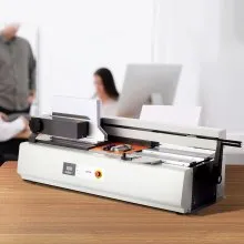 VEVOR Thermal Binding Machine, 400 Sheets Capacity Hot Glue Binding Machine, Thermal Book Binder 40mm Binding Thickness A3(Short Edge)/A4/A5 Document