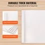 VEVOR Thermal Binding Covers, 10 Pack Thermal Presentation Covers 5/16 inch Spine Holds 2-240 Sheets, PVC Transparent Front Cover and White Back Cover, Letter Size