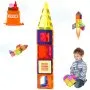 VEVOR Magnetic Tiles, 55 PCS Magnetic Building Blocks for Kids, Magnet Building Set with Car Base & 16 Digital Cards, STEM Educational Construction Stacking Toys Gift for Toddlers Boys Girls Aged 4+