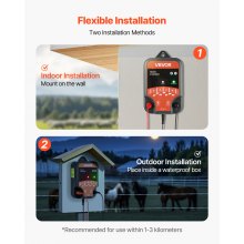 Electric Fence Charger 10kV 2J AC DC Electric Fence Energizer 1.86 Miles Range