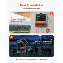 VEVOR 2J/3J/5J Multi-Powered Electric Fence Charger Energizer 6.2 Miles Range