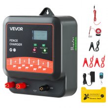 VEVOR 2J/3J/5J Multi-Powered Electric Fence Charger Energizer 6.2 Miles Range