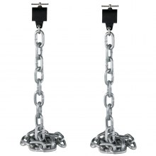 VEVOR 1 Pair Weight Lifting Chains 12KG, Weightlifting Chains With Collars, Olympic Barbell Chains Silver Weight Chains For Bench, Bench Press Chains Weighted Chains For Workout Power Lifting(Silver)