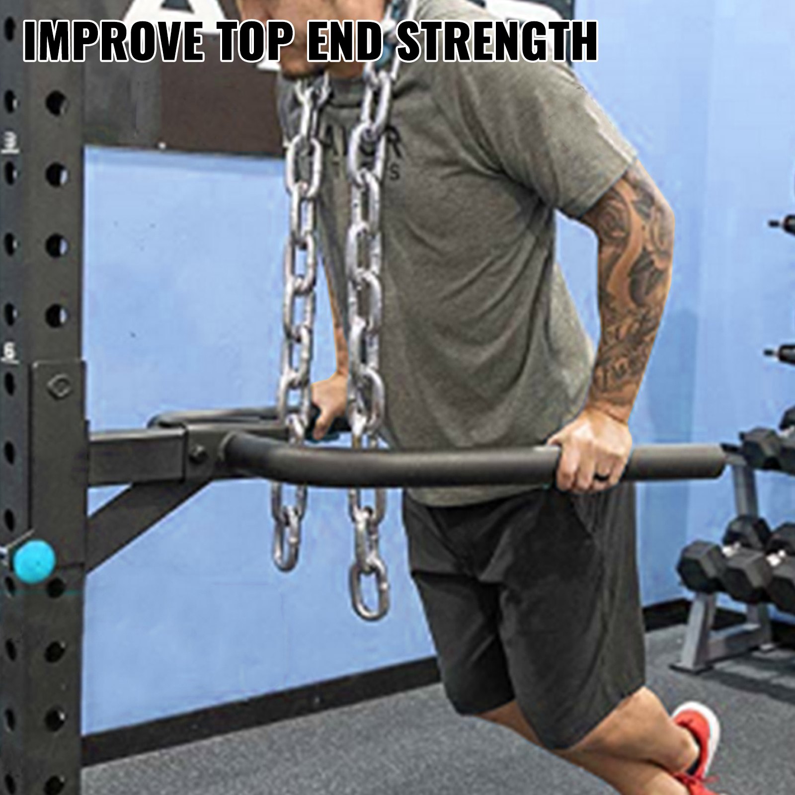 VEVOR 1 Pair Weight Lifting Chains 12KG, Weightlifting Chains With Collars, Barbell Chains Silver Weight Chains For Bench, Bench Press Chains Weighted Chains For Workout Power Lifting(Silver)