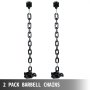 Weight Lifting Chains Pairs 16KG Olympic Barbell Chain w/Collars Power Training