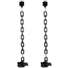 VEVOR 1 Pair Weight Lifting Chains 16KG, Weightlifting Chains With Collars, Olympic Barbell Chains Black, Weight Chains For Bench, Bench Press Chains Weighted Chains For Workout Power Lifting(Black)
