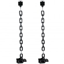 VEVOR 1 Pair Weight Lifting Chains 20KG, Weightlifting Chains With Collars, Barbell Chains Black, Weight Chains For Bench, Bench Press Chains Weighted Chains For Workout Power Lifting(Black)