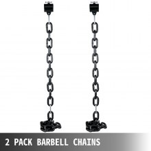 VEVOR 1 Pair Weight Lifting Chains 20KG, Weightlifting Chains With Collars, Barbell Chains Black, Weight Chains For Bench, Bench Press Chains Weighted Chains For Workout Power Lifting(Black)