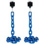 VEVOR Weight Lifting Chains, 1 Pair 44LBS/20kg Weight lifting Chains,Bench Press Chains with Collars, 5.2ft Olympic Barbell Chains Weight Chains for Power Lifting, Blue