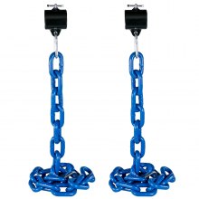 VEVOR 1 Pair Weight Lifting Chains 44LBS, Weightlifting Chains With Collars, Olympic Barbell Chains Silver Weight Chains For Bench, Bench Press Chains Weighted Chains For Workout Powerlifting(Blue)
