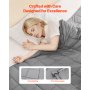 VEVOR Weighted Blanket, 11 kg, 2235 x 2640 mm King Size, Cooling Breathable Heavy Blanket with Glass Beads, All-Season Use, Suitable for 113-140 kg Adults, Anxiety Stress Relief, Improve Sleep, Grey