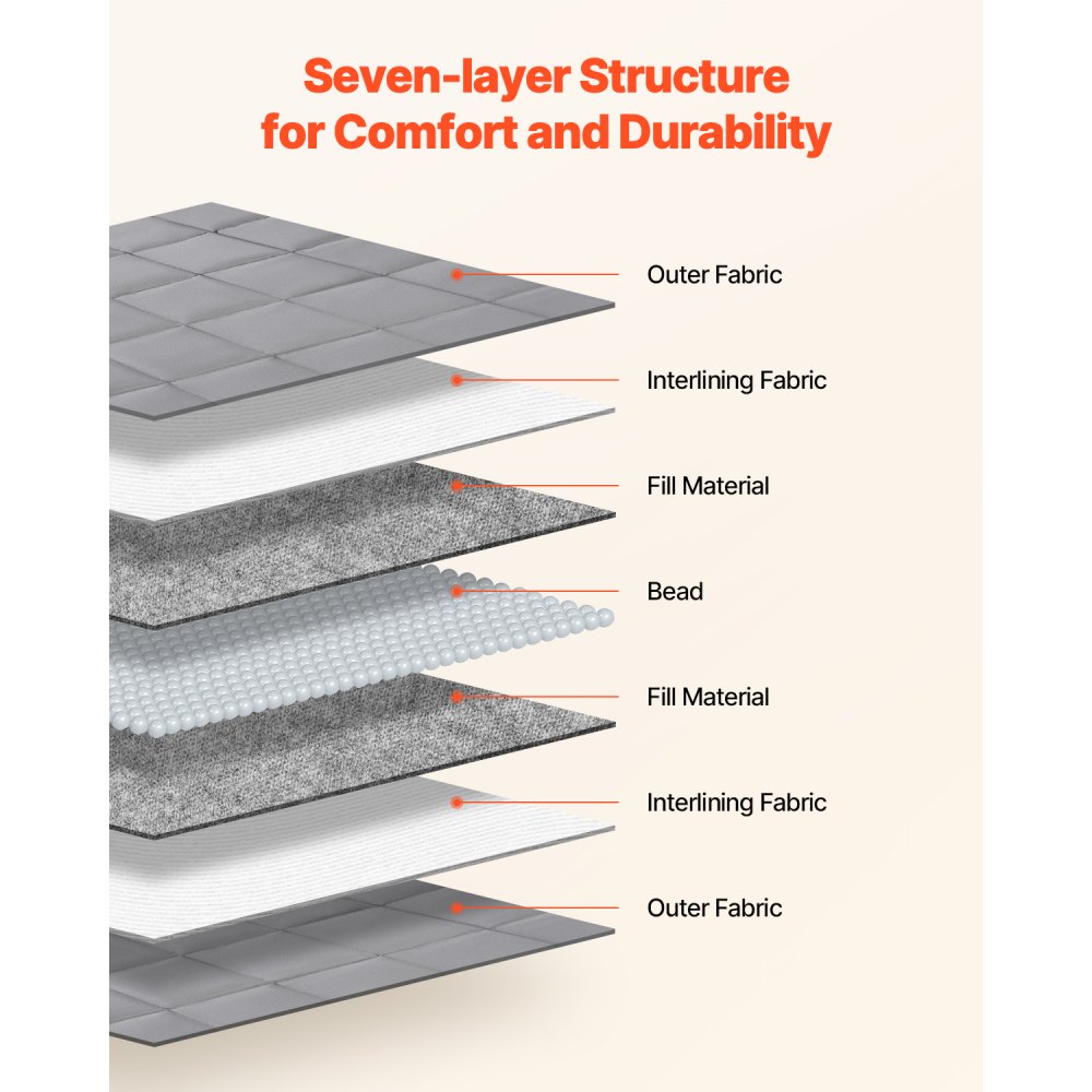 VEVOR Weighted Blanket, 11 kg, 1524 x 2032 mm Queen Size, Cooling Breathable Heavy Blanket with Glass Beads, All-Season Use, Suitable for 113-140 kg Adults, Anxiety Stress Relief, Improve Sleep, Grey