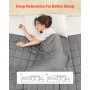 VEVOR Weighted Blanket, 11 kg, 1524 x 2032 mm Queen Size, Cooling Breathable Heavy Blanket with Glass Beads, All-Season Use, Suitable for 113-140 kg Adults, Anxiety Stress Relief, Improve Sleep, Grey
