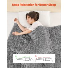 Weighted Blanket 20lb 60 x 80 in Queen Size Sherpa Fleece Heavy Blanket