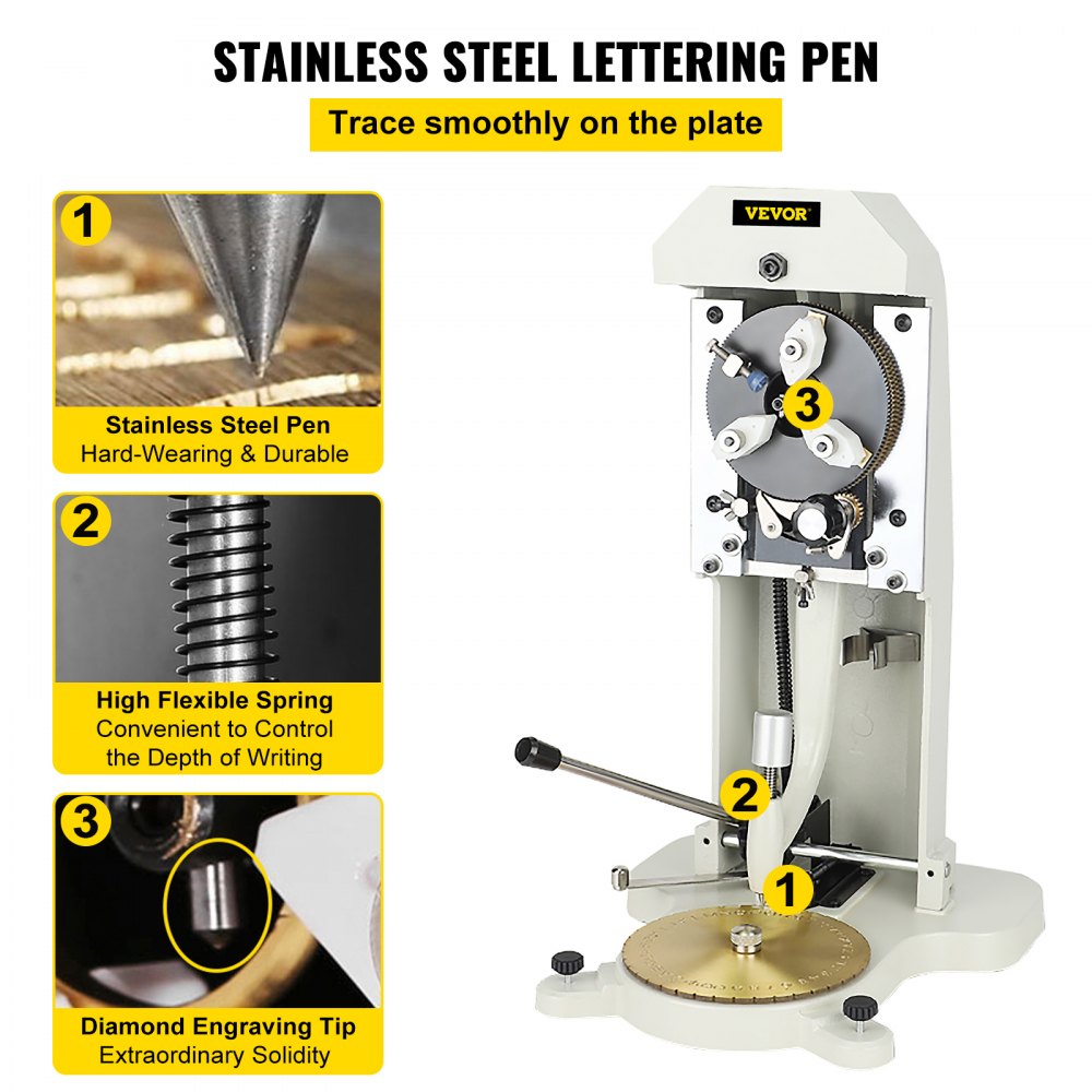 VEVOR Inside Ring Engraver Double Sided Dial Ring Engraver Stamper 1.5mm-2.0mm Character Letter Block Ring Engraving Machine for Rings Inner Engraving