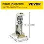 VEVOR Inside Ring Engraver Double Sided Dial Ring Engraver Stamper 1.5mm-2.0mm Character Letter Block Ring Engraving Machine for Rings Inner Engraving