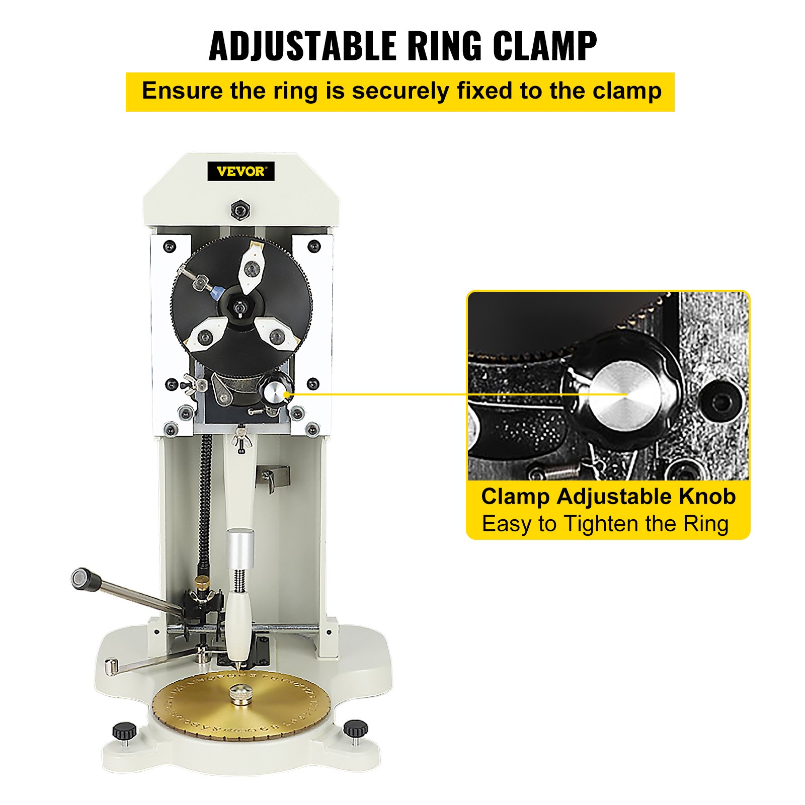VEVOR Inside Ring Engraver Double Sided Dial Ring Engraver Stamper 1.5mm-2.0mm Character Letter Block Ring Engraving Machine for Rings Inner Engraving