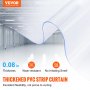 VEVOR Strip Curtain PVC Door Curtain 1524 x 20 cm Cooler Freezer Clear Plastic