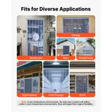 VEVOR Clear PVC Strip Curtain, 101 ft Length x 12 in Width, Thermal Insulating Plastic Door Strip Bulk Roll, Walk in Freezer Cooler Curtain Strips for Doorways of Supermarket, Garage, Warehouse