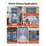VEVOR Clear PVC Strip Curtain, 30.8 m Length x 30.5 cm Width, Plastic Door Strip Bulk Roll, Walk in Freezer Cooler Curtain Strips for Doorways of Supermarket, Garage, Warehouse, Barn, Pet Animal House