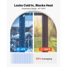 VEVOR Clear PVC Strip Curtain, 150 ft Length x 12 in Width, Ribbed Plastic Door Strip Bulk Roll, Walk in Freezer Cooler Curtain Strips for Doorways of Supermarket, Garage, Warehouse, Pet Animal House