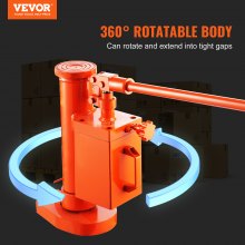 VEVOR Hydraulic Toe Jack, 5 Ton On Toe Toe Jack Lift, 10 Ton On Top Lift Capacity Machine Jack, 2.54-23.11 in Toe Height, 37.08-56.9 in Top Height, 360° Rotatable Claw Jack for Machinery, Industry