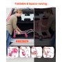 VEVOR Shopping Cart for Kids, Sturdy Metal Frame, Toy Shopping Cart with Baby Doll, 4 Rolling Wheels, Doll Seat Carrier, Grocery Pretend Play Toy Trolley, Folds for Easy Storage, for Toddlers Ages 3+