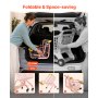 VEVOR Shopping Cart for Kids, Sturdy Steel Frame, Grocery Store Pretend Play Toy with Wheels, Dense Mesh Basket, Toy Shopping Cart Trolley, Foldable Design, Flip-Open Back, for Kids & Toddlers Ages 3+