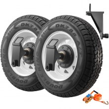 VEVOR Shipping Container Wheels 8-Lug Wheels Kit, Heavy Duty Shipping Container Accessories with Ratchet Tie Down-Moves 20 ft - 40 ft, Secure Transport for Dock, Warehouse, Construction Site, Black