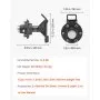 VEVOR Shipping Container Wheels 6-Lug Wheels Kit, Heavy Duty Shipping Container Axle with Ratchet Tie Down-Moves 6 m-12 m, Secure Transport for Dock, Warehouse, Construction Site, Black