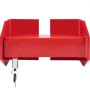 Cerradura VEVOR para contenedores de carga, con distancia de bloqueo de 24 a 44 cm, cerraduras para puertas de semirremolques con 2 llaves, accesorios para contenedores de envío, con recubrimiento en polvo rojo y cierre de resorte para contenedores fijos (tamaño grande)
