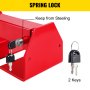 VEVOR Cargo Container Lock 9.84"-17.32" Locking Distance Semi Truck Door Locks with 2 Keys Shipping Container Accessories Red Powder-Coated with Spring Lock for Fixed Container(Large Size)
