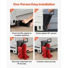 VEVOR Shipping Container Jack Lug with U-Shaped Handle, 1-Pack, Storage Leveler Booster Withstands Sun & Rain, Heavy Duty Container Jack Lug for Shipping Industry, Logistics, Warehouse Management