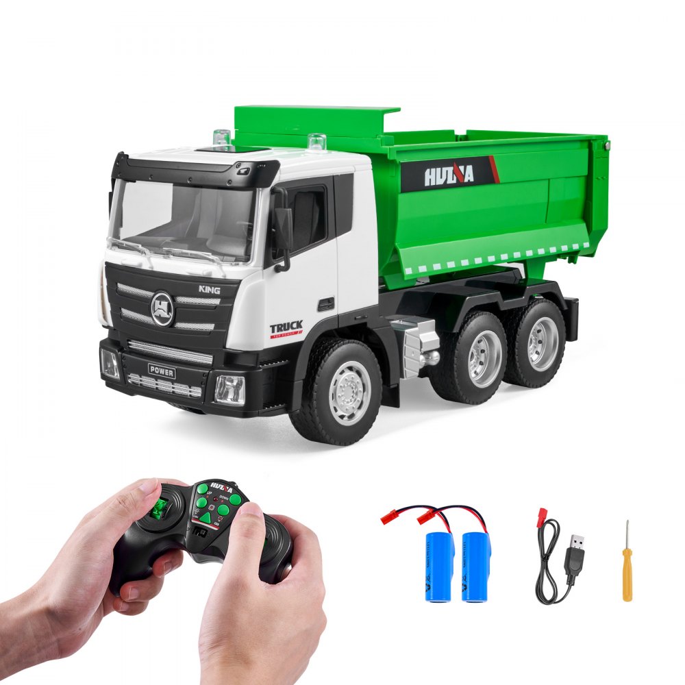 VEVOR RC Remote Control Dump Truck Toy Construction Vehicle Toy 9CH 1:18 Scale