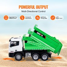 Christmas Gift! VEVOR RC Remote Control Dump Truck Toy Construction Vehicle Toy 9CH 1:18 Scale