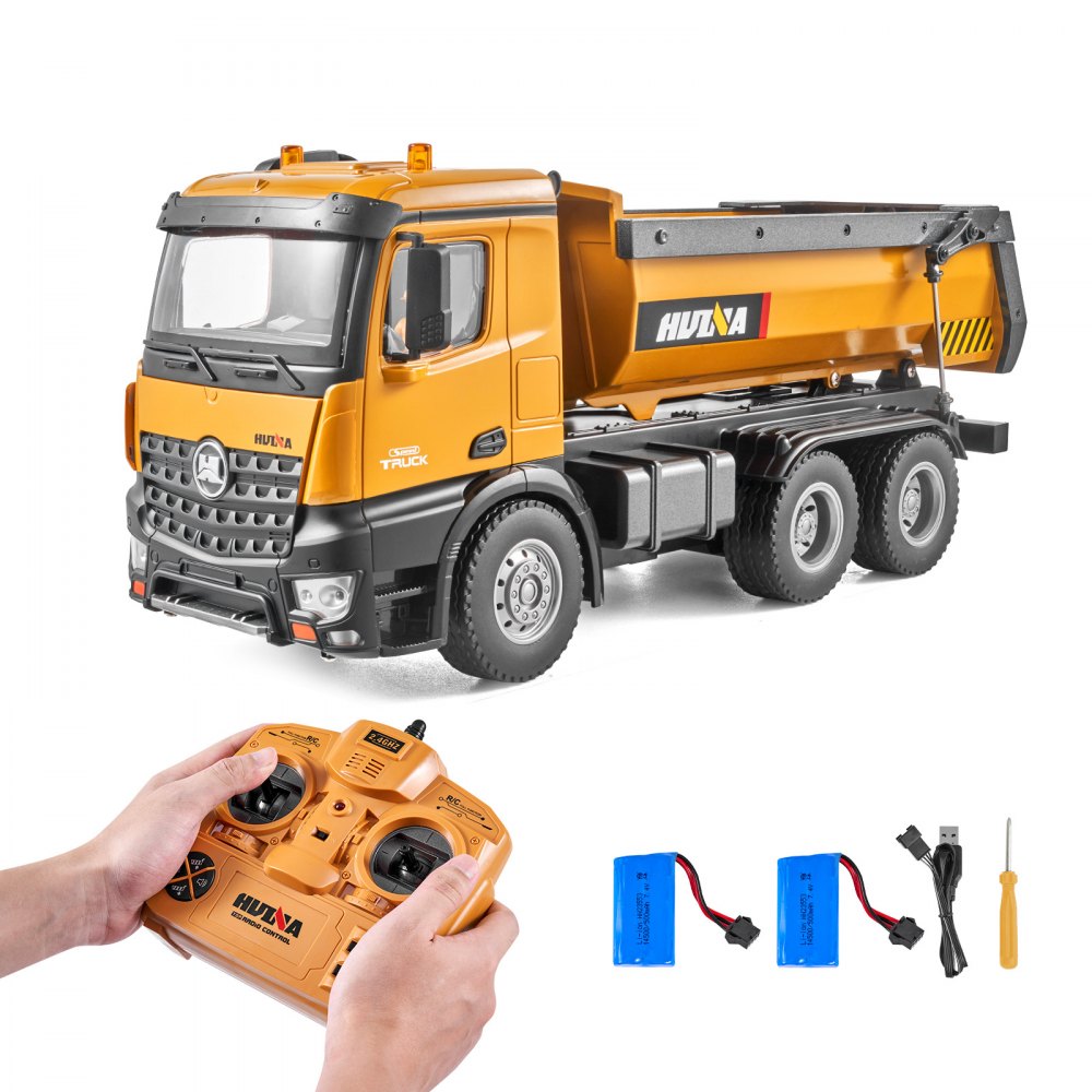 VEVOR RC Controle Remoto Caminhão Basculante Brinquedo Construção Veículo Brinquedo 10CH 1:14 Escala