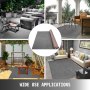 VEVOR Gray Marine Carpet 6 ft x 45.9 ft Marine Carpeting Marine Grade Carpet for Boats with Waterproof Back Outdoor Rug for Patio Porch Deck Garage Outdoor Area Rug Runner Anti-Slide Porch Rug