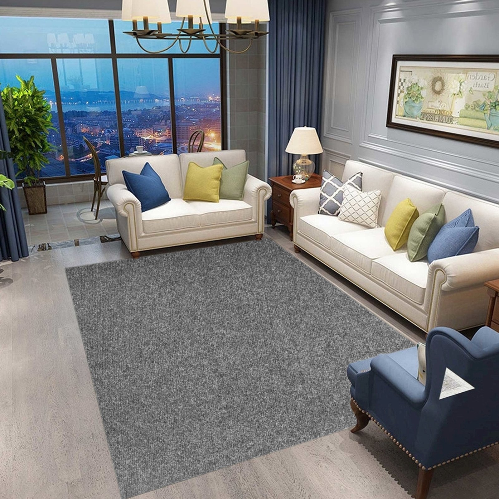 Boat Carpet Marine Carpet Roll 6x46ft Gray Cutpile Outdoor Deck Patio Rug