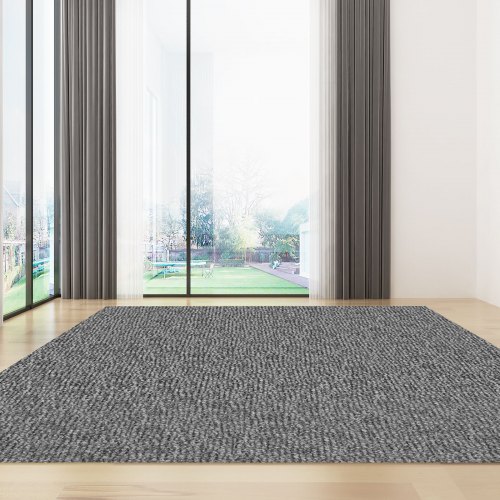 VEVOR Gray Marine Carpet 6 ft x 13.1 ft Boat Carpet Rugs Indoor Outdoor Rugs for Patio Deck Anti-Slide TPR Water-Proof Back Cut Outdoor Marine Carpeting Easy Clean Outdoor Carpet Roll