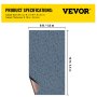 VEVOR marine carpet, 6x18 ft, 0.18 in thick, gray textured finish.