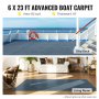 VEVOR marine carpet on ship deck and in living room, 6x23 ft, 152 sq.ft, 0.18&quot; thick.