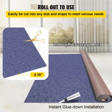 Indoor Outdoor Rug, Outdoor Carpet Blue 6x36ft Area Rugs Runner for Patio Deck,1.8 x11m