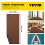 VEVOR Marine Carpet, 6 x 23 ft Deep Brown Marine Grade Boat Carpet, Marine Carpeting with Soft Cut Pile and Water-Proof TPR Backing, Carpet Roll for Home, Patio, Porch, Deck