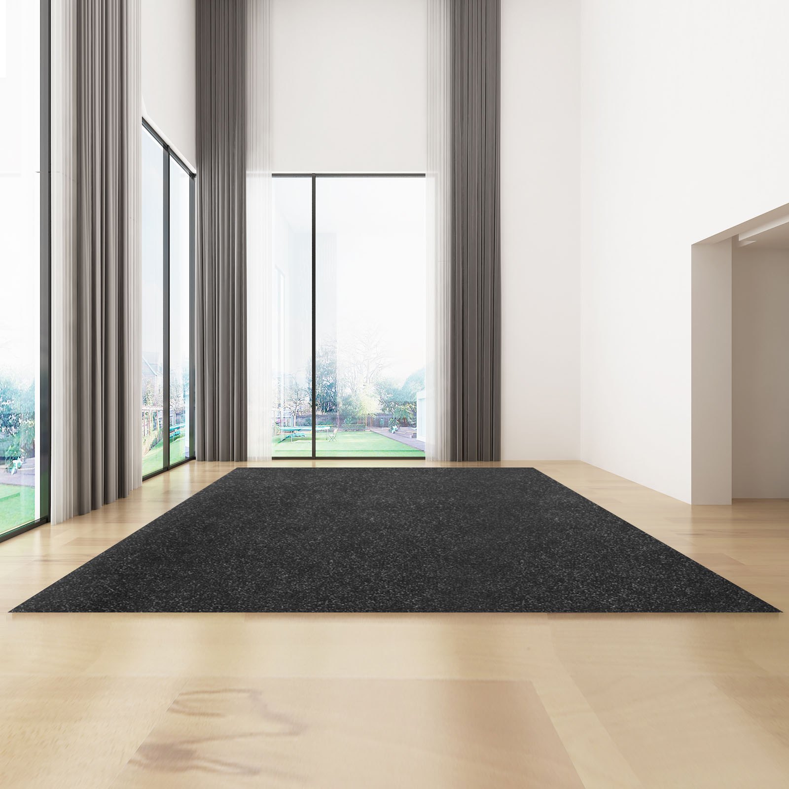 VEVOR Marine Carpet, 6 x 36 ft Boat Carpeting, Charcoal Black Marine Grade Boat Carpet, Indoor/Outdoor Marine Carpeting with Water-proof TPR Backing, Water-proof Carpet Roll for Home, Patio, Porch, De