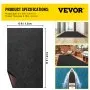 VEVOR Marine Carpet, 6 x 13 ft Boat Carpeting, Charcoal Black Marine Grade Boat Carpet, Indoor/Outdoor Marine Carpeting with Water-proof TPR Backing, Water-proof Carpet Roll for Home, Patio, Porch, De