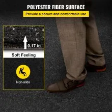 VEVOR Bass Boat Carpet Cutpile Marine Carpet 6 x 13 ft Charcoal Black In/Outdoor