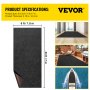 VEVOR Marine Carpet, 6 x 23 ft Boat Carpeting, Charcoal Black Marine Grade Boat Carpet, Indoor/Outdoor Marine Carpeting with Water-proof TPR Backing, Water-proof Carpet Roll for Home, Patio, Porch, De