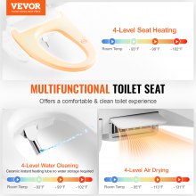 Elongated Bidet Toilet Seat Electric Smart Heated Seat Side Arm Control