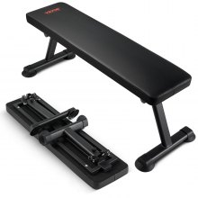 Banc de musculation plat pliable VEVOR pour entraînement complet du corps